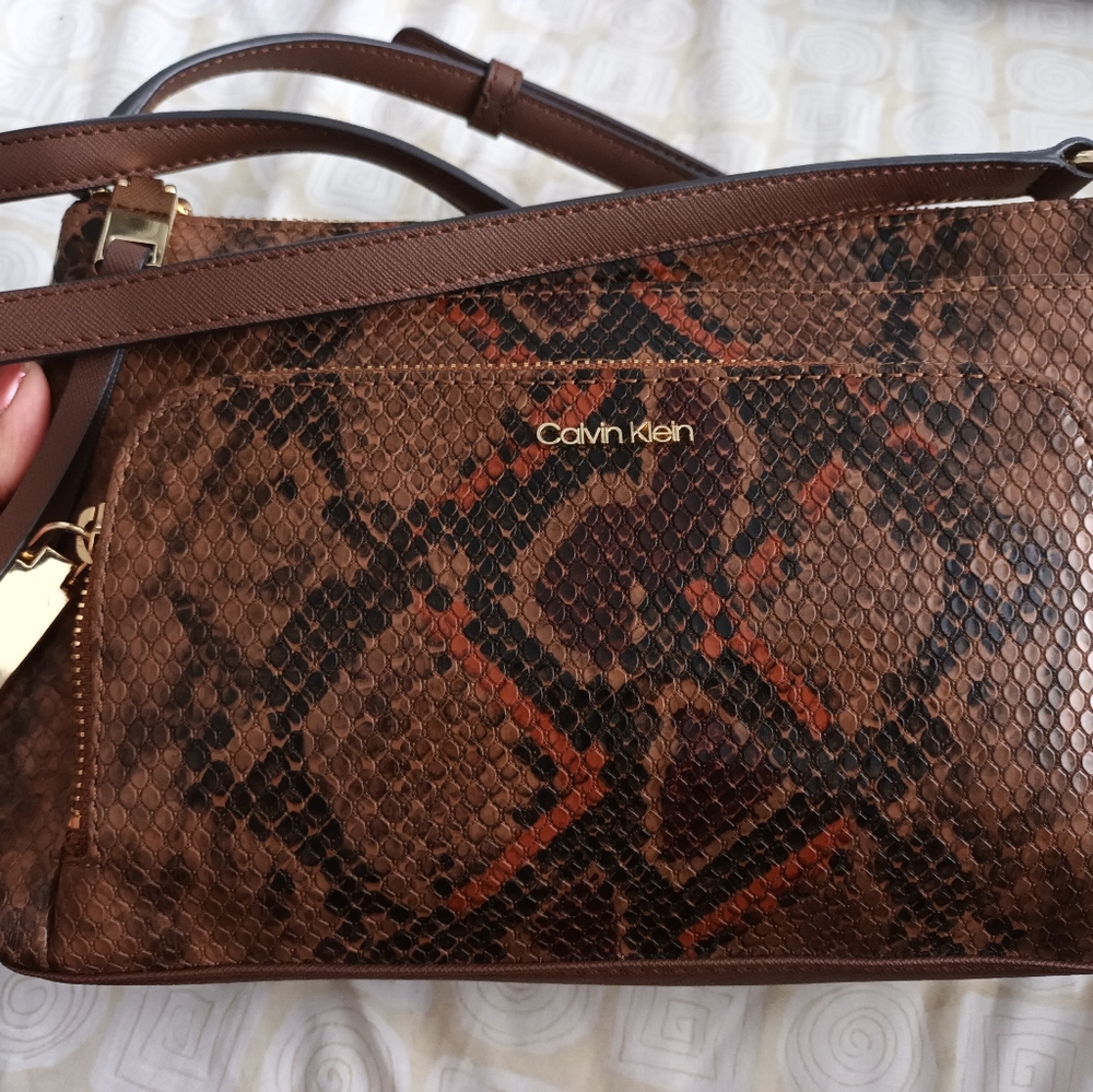 Calvin Klien Snake Skin Crossbody Purse
